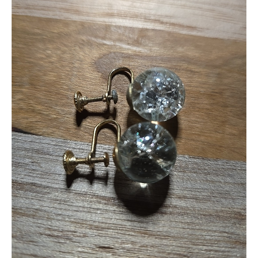 Pair of 3‎ Vtg Multicolor Crystal Beaded Clip-On & Screw Back Earrings Jewelry - Picture 5 of 7